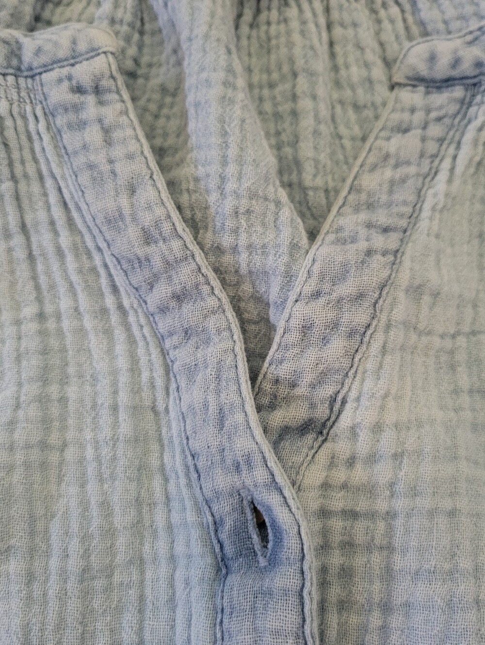 Beach Lunch Lounge Womens Size 1X Seersucker 100% Cotton Button Up Shirt - Picture 6 of 10